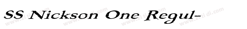 SS Nickson One Regul字体转换